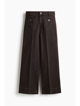 H&M - Women Brown Wide High Ankle Jeans