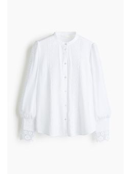 H&M - Women White Embroide Blouse