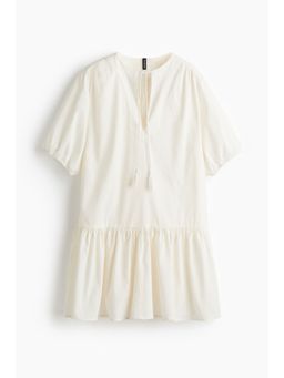 H&M - Women White Fla-Hem Dress