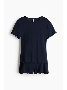 H&M - Women Blue Pointelle Pyjamas