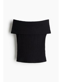 H&M - Women Black Off-The-Shoulder Top