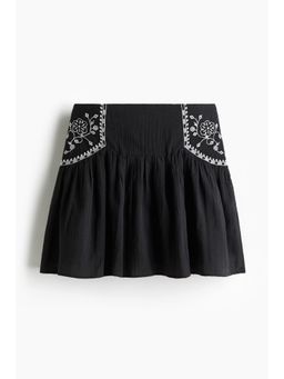 H&M - Women Black Embroide Skirt