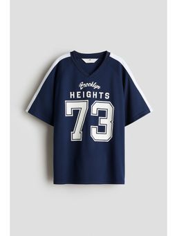 H&M - Boys Blue Loose-Fit Hockey Shirt