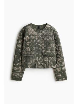 H&M - Women Green Quilted Cotton Jacket