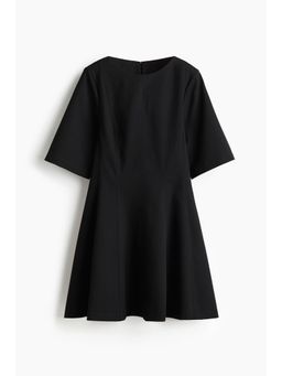H&M - Women Black Waisted Twill Dress