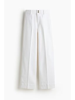H&M - Women White Wide High Jeans