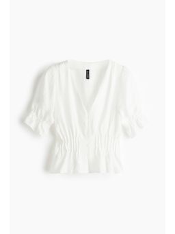 H&M - Women White Peplum Blouse