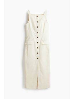 H&M - Women White Long Button-Front Dress