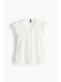 H&M - Women White Textu Jersey Top