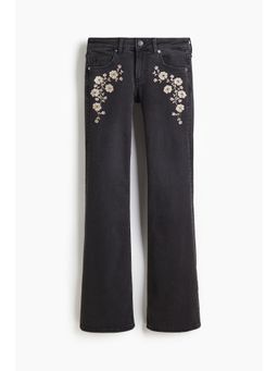 H&M - Women Black Fla Low Jeans