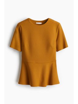H&M - Women Yellow Peplum Top