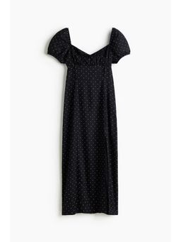 H&M - Women Black Puff-Sleeved Dress