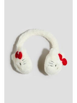 H&M - Girls White Fluffy Earmuffs (1.5-8 Years)
