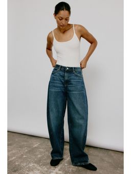 H&M - Women Blue Baggy High Jeans