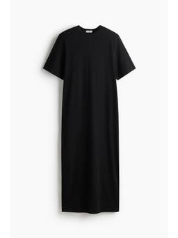 H&M - Women Black Shoulder-Pad T-Shirt Dress