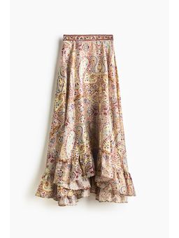 H&M - Women Multi-Color Linen-Blend Maxi Skirt