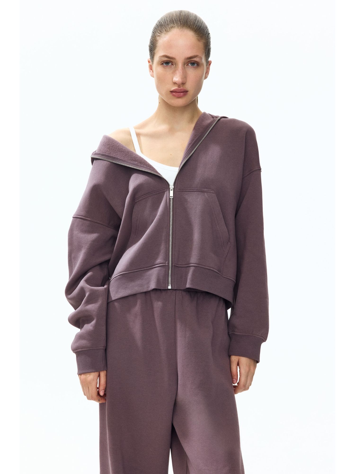 h&m Women Purple Zip-Through Hooded Jacket-picture-26