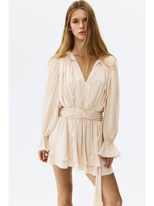 beige dress online Buy H&M Women Knot-Detail Draped (XXS) it offers a soft