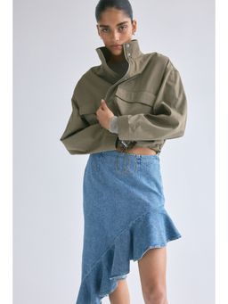 H&M - Women Blue Asymmetric Denim Skirt