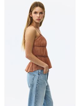 H&M - Women Orange Beaded Strappy Top