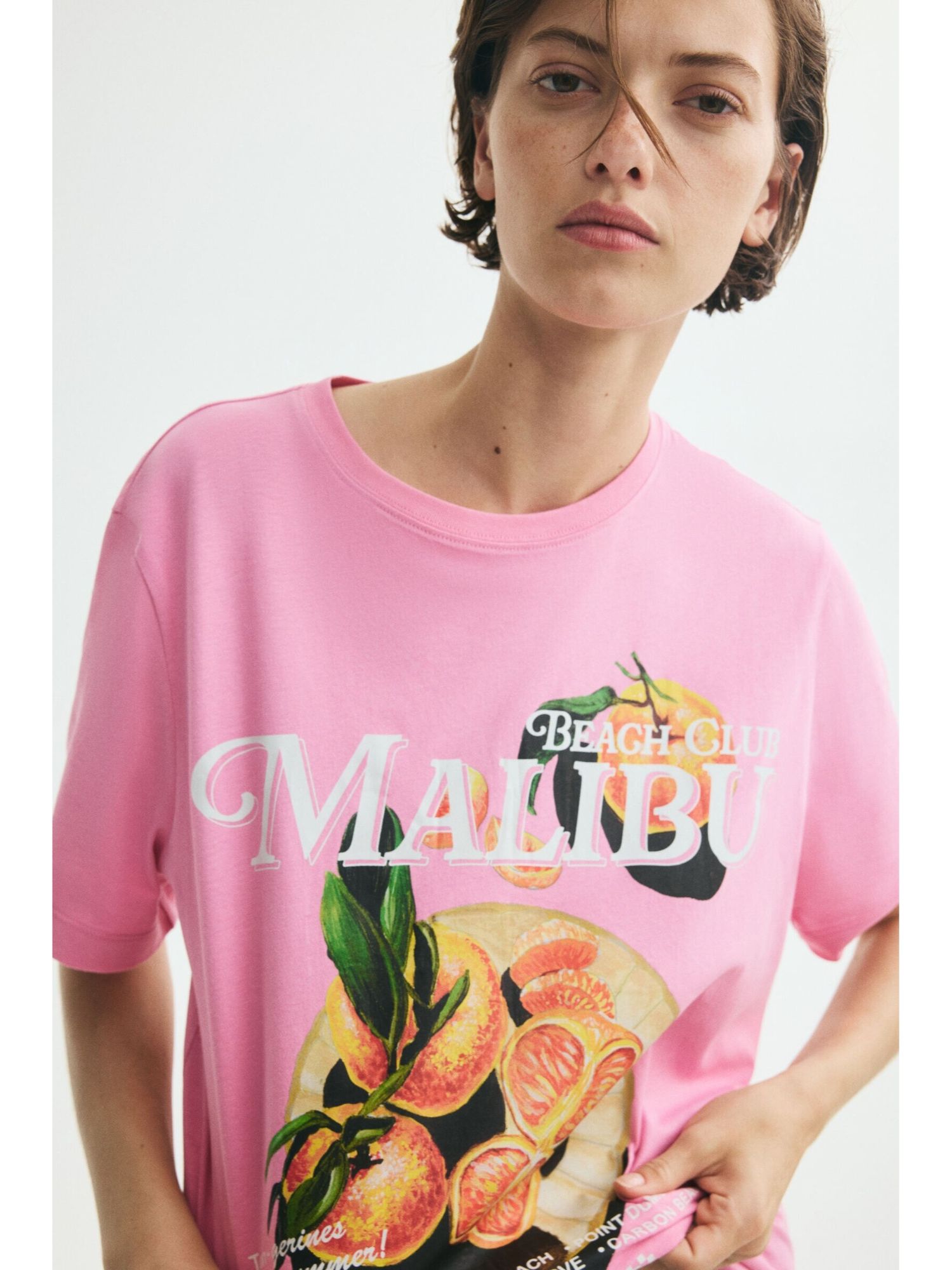 h&m Women Pink Printed T-Shirt-picture-13