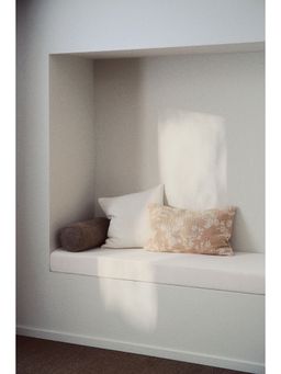 H&M - White Linen-Blend Cushion Cover