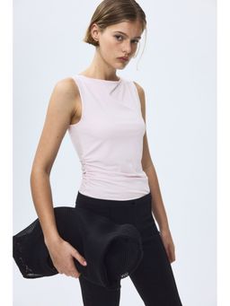 H&M - Women Pink Draped Boat-Neck Top