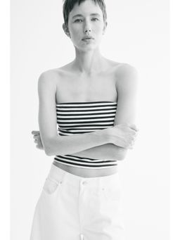 H&M - Women Blue Cotton Tube Top