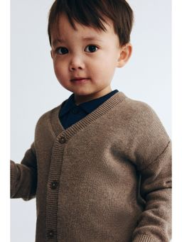 H&M - Boys Brown Cotton-Knit Cardigan