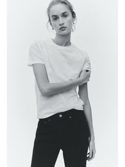 H&M - Women White Fitted T-Shirt