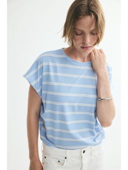 H&M - Women Blue Oversized Lyocell Top