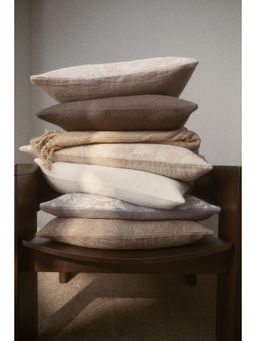 H&M - Brown Viscose-Blend Cushion Cover