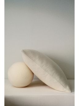 H&M - White Viscose-Blend Cushion Cover