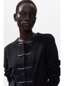 H&M - Women Black Knot-Button Jacket