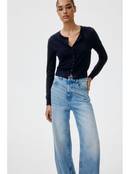 H&M - Women Blue Fine-Knit Cardigan