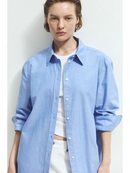 H&M - Women Blue Oxford shirt