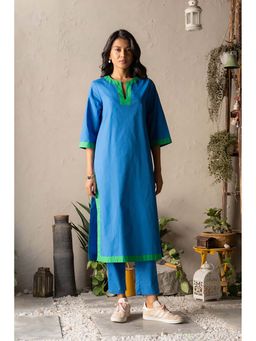 CANOOPI - Women Blue Ananta Kurta with Pant Set