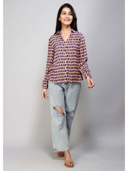 RATAN JAIPUR - Brown Full Sleeves Womens Shirt