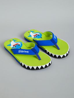 Hopscotch - Green Fierce Shark Flipflops