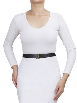 Tommy Hilfiger - Women Islna Reversible Belt - Black & Wine