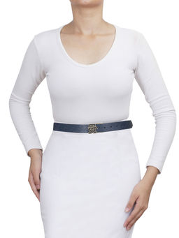 Tommy Hilfiger - Women Islna Reversible Belt - Navy & Off White
