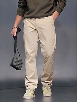 WROGN - Men Khaki Relax fit Trouser