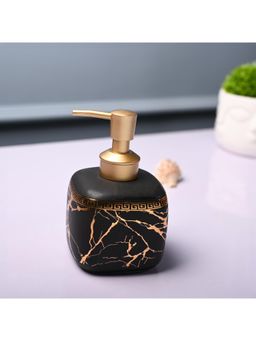 Voncasa - Ceramic Glossy Black color Soap Dispenser (450ml)