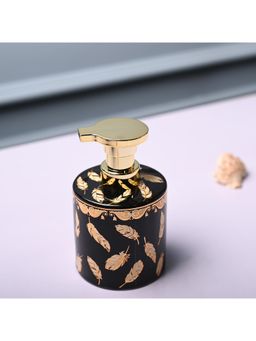 Voncasa - Ceramic Glossy Black color Soap Dispenser (500ml)