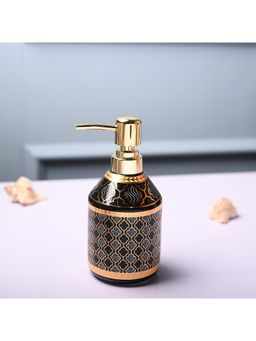 Voncasa - Ceramic Glossy Black color Soap Dispenser (550ml)