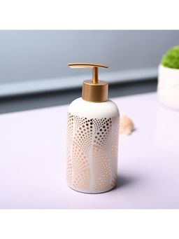 Voncasa - Ceramic Glossy Off White color Soap Dispenser (550ml)