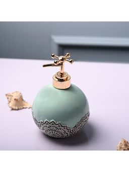 Voncasa - Ceramic Glossy Teal Green color Soap Dispenser (300ml)