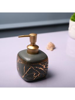 Voncasa - Ceramic Glossy Grey color Soap Dispenser (450ml)