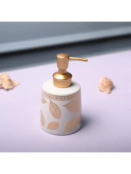 Voncasa - Ceramic Matte Off White color Soap Dispenser (450ml)