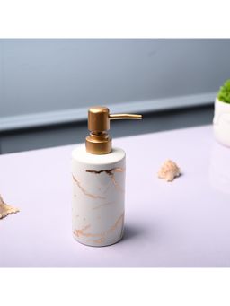 Voncasa - Ceramic Glossy Off White color Soap Dispenser (550ml)